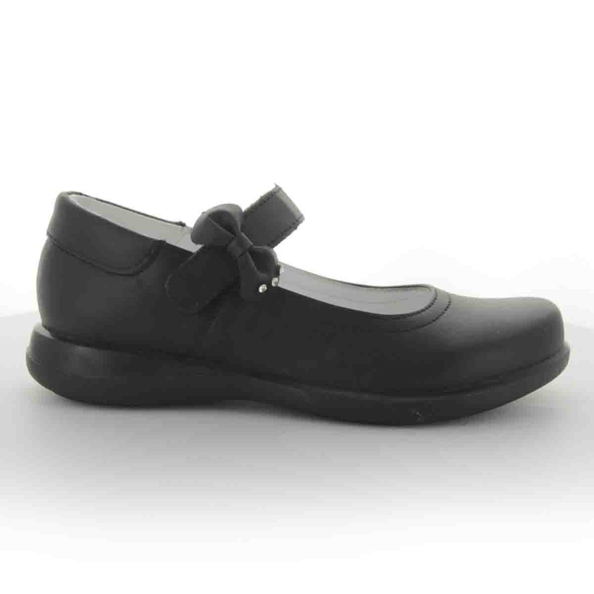 Zapato Escolar Velcro Y Moño Chabelo