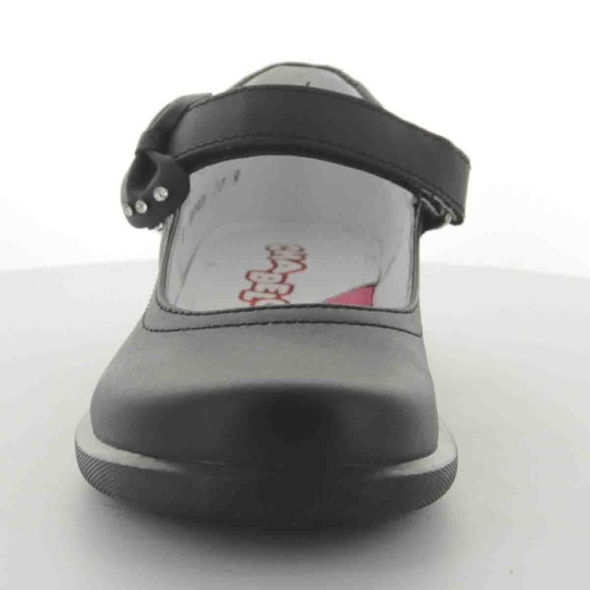 Zapato Escolar Velcro Y Moño Chabelo