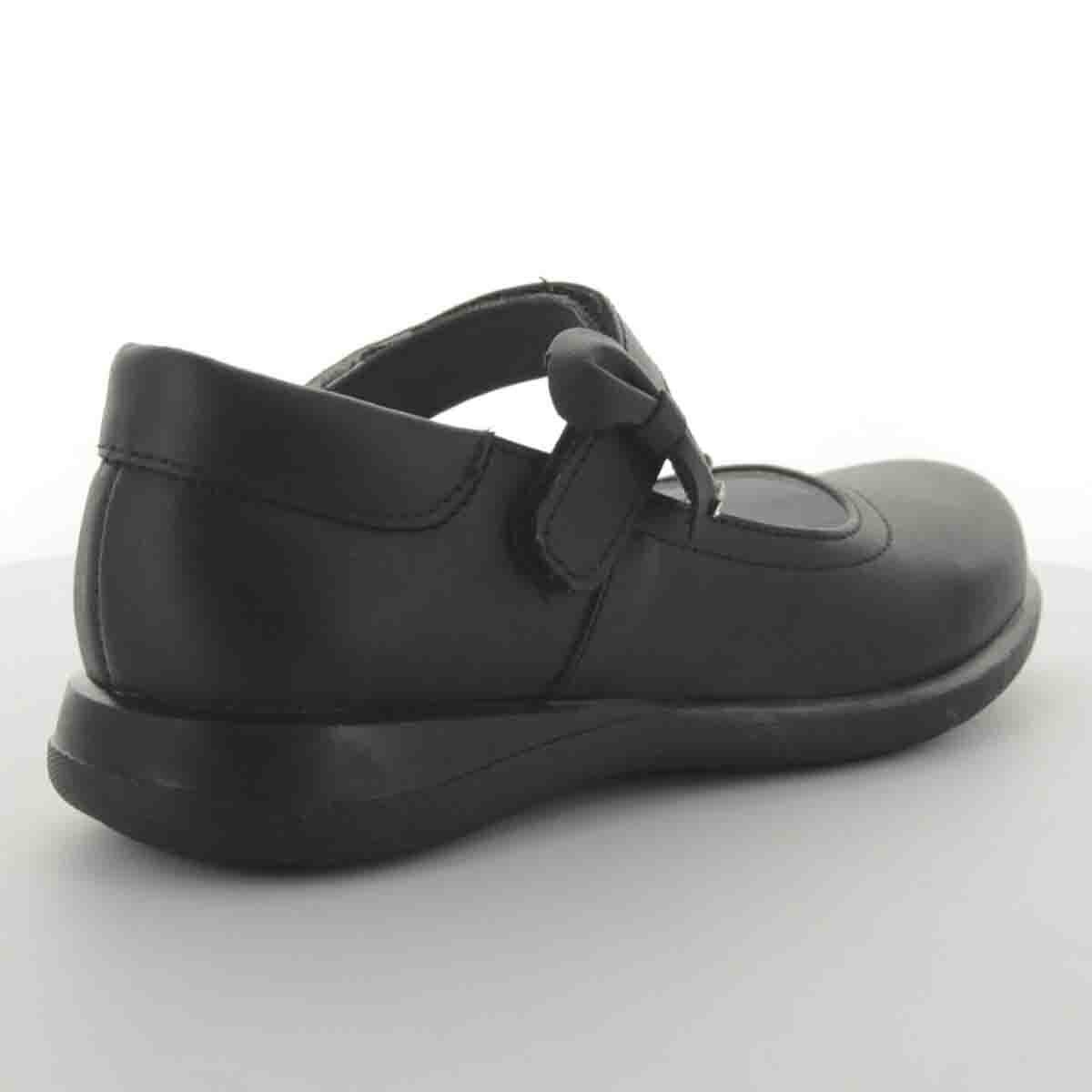 Zapato Escolar Velcro Y Moño Chabelo