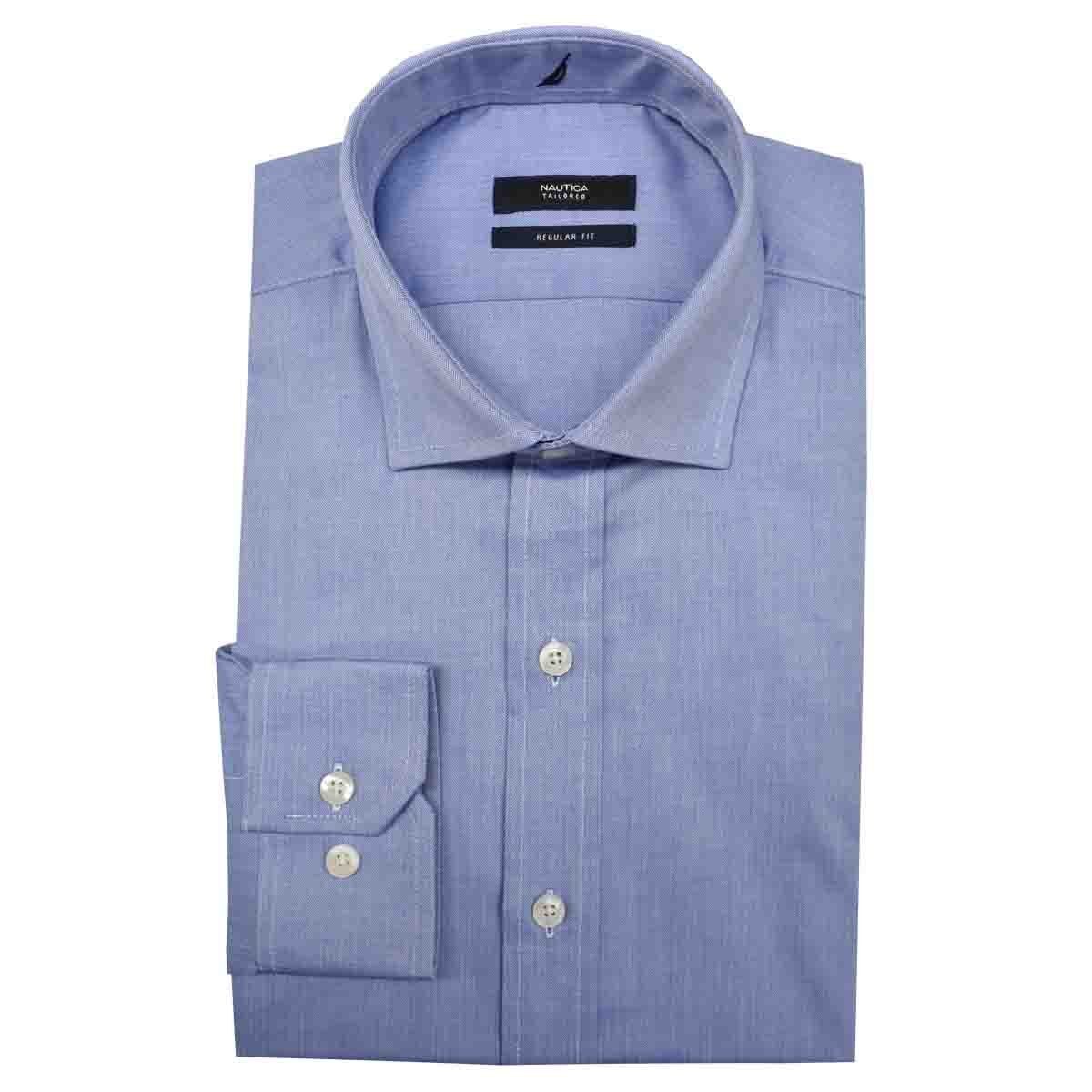 Camisa de Vestir Azul Medio Regular Nautica.