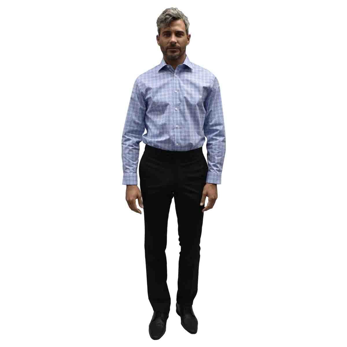 Camisa de Vestir Azul Combinado Slim Tommy Hilfiger