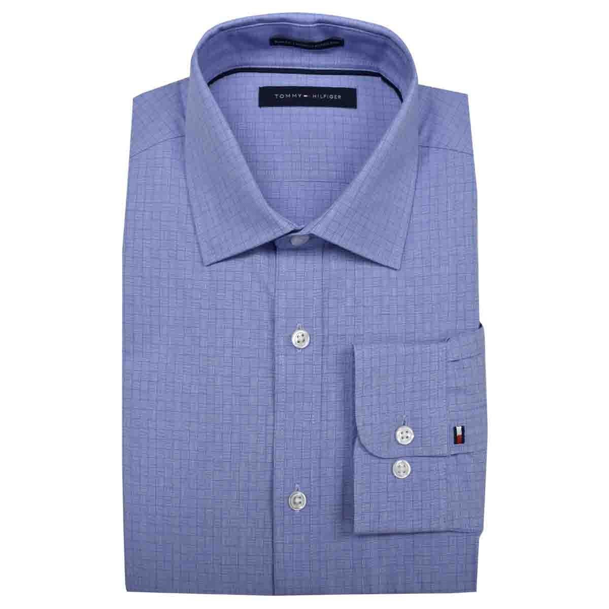 Camisa de Vestir Azul Medio Slim Modelo Tommy Hilfiger