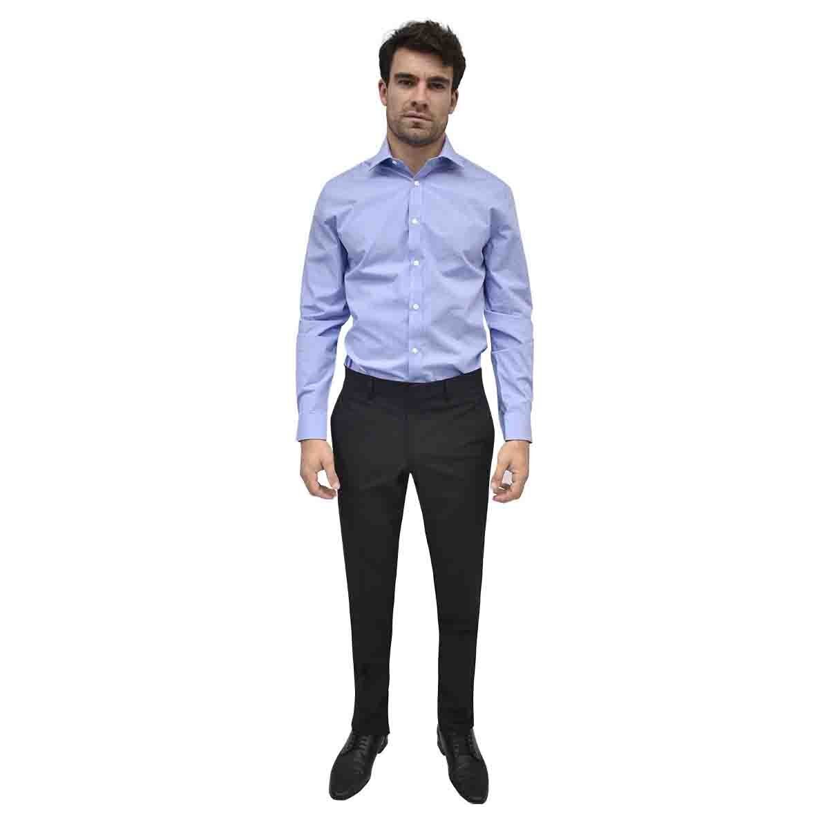 Camisa de Vestir Azul Medio Slim Modelo Tommy Hilfiger