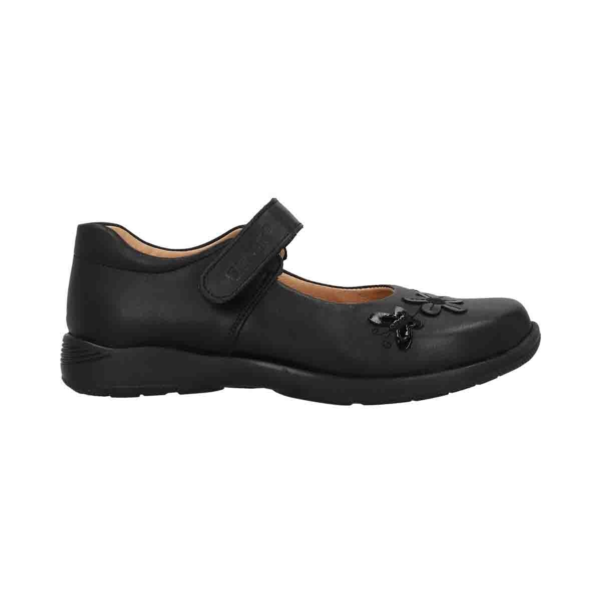 Zapato Escolar con Velcro y Flores Elefante para Niña