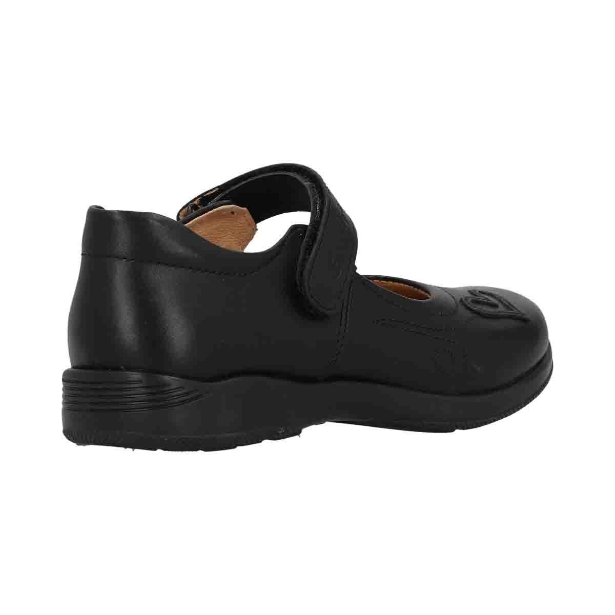 Zapato Escolar con Velcro y Corazón Elefante para Niña