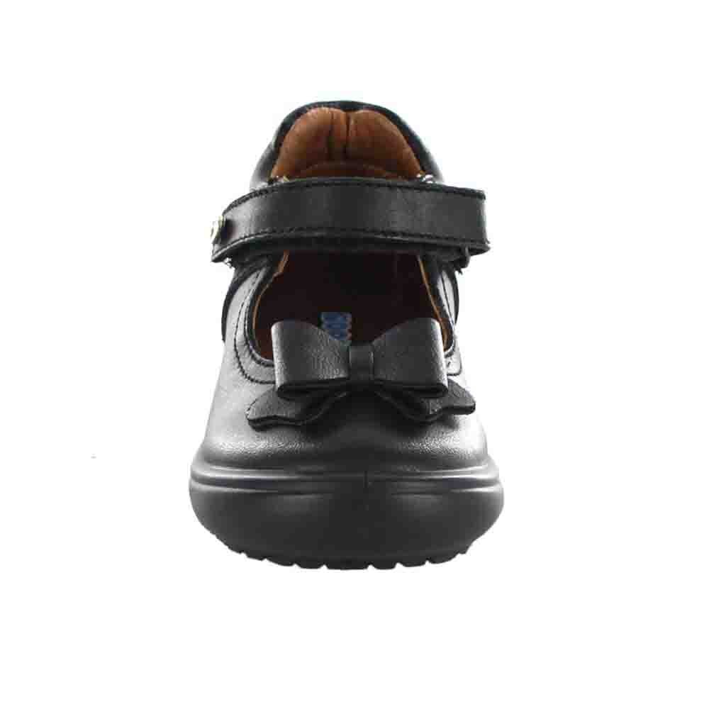 Zapato Escolar con Moño Color Negro Coqueta para Niña