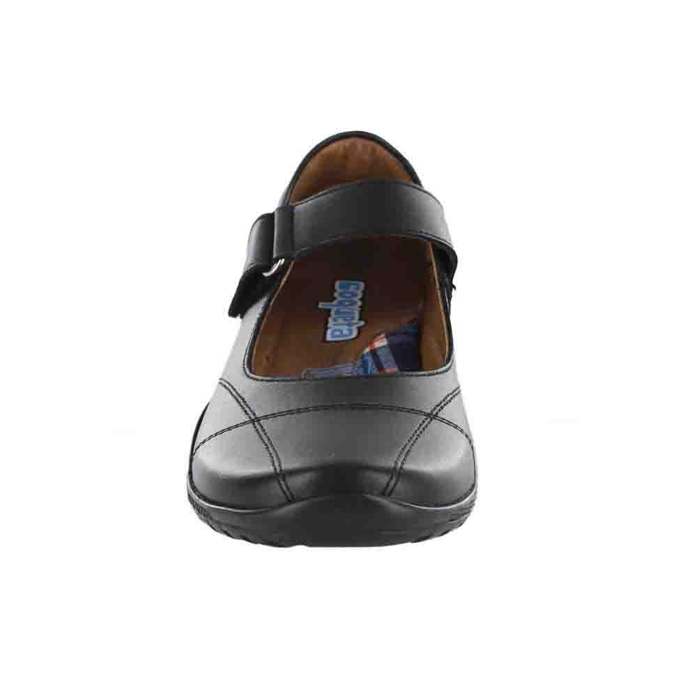 Zapato Escolar con Costuras Color Negro Coqueta para Niña