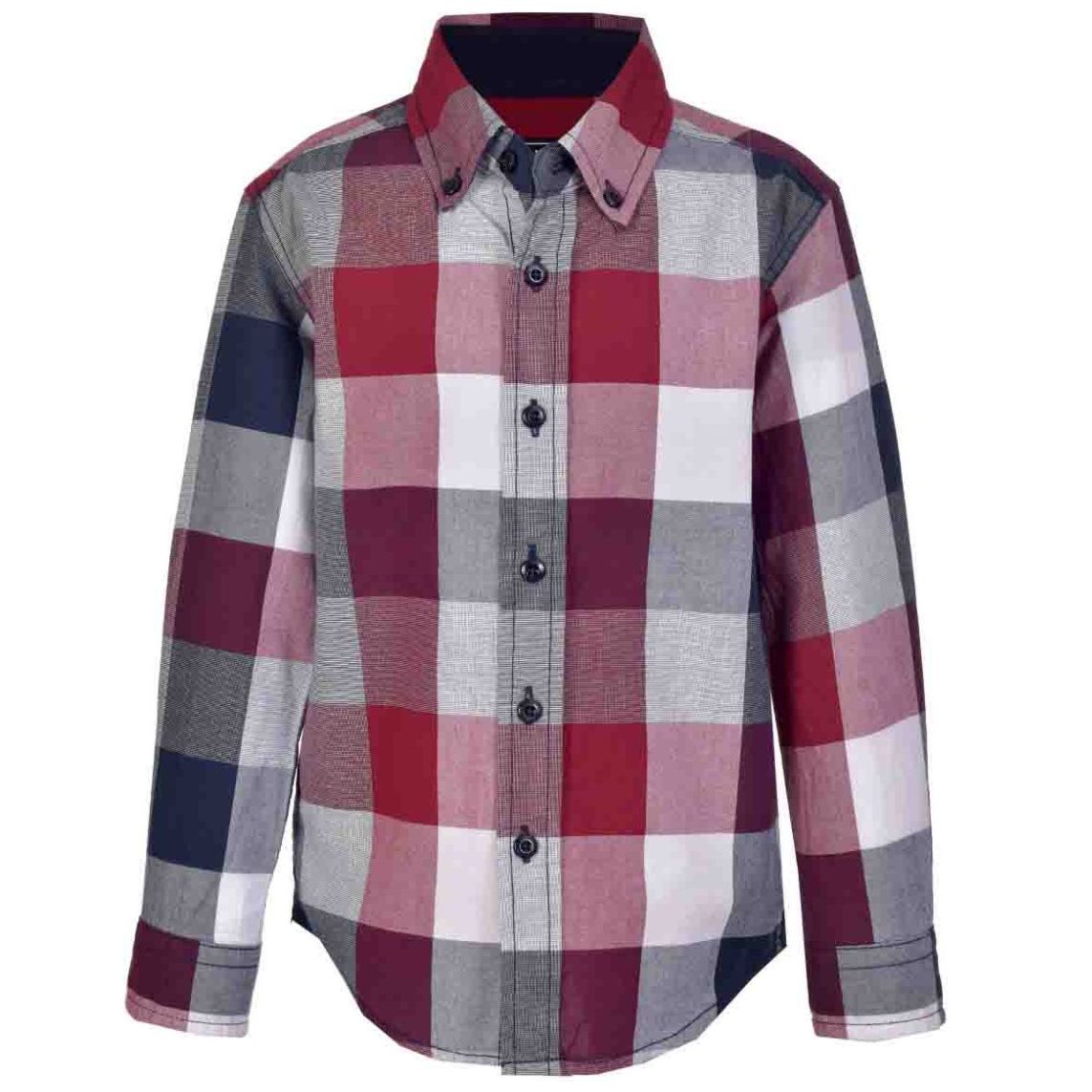 Camisa Manga Larga a Cuadros Jeanious para Niño