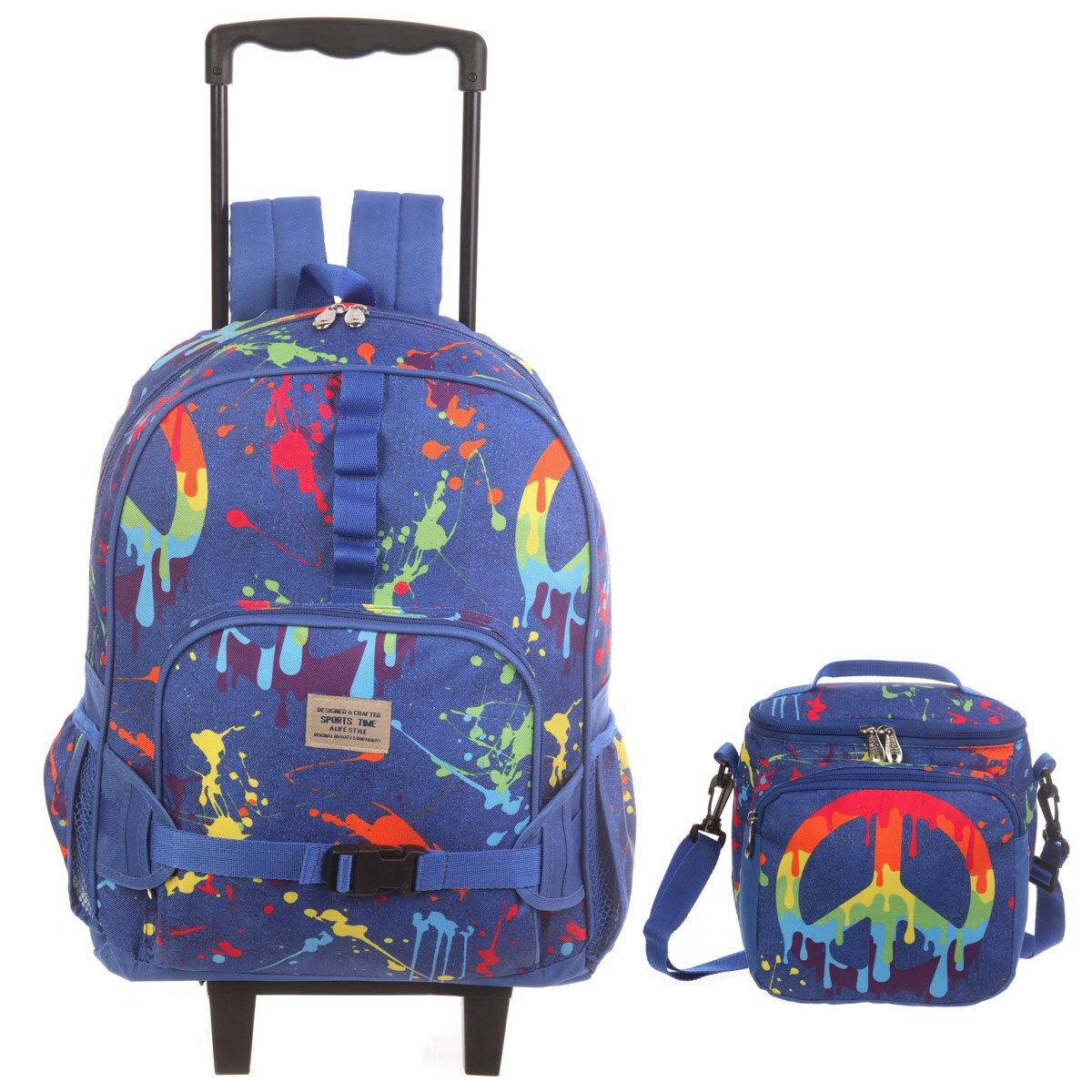 Set Mochila Rodante y Lonchera Sports Time