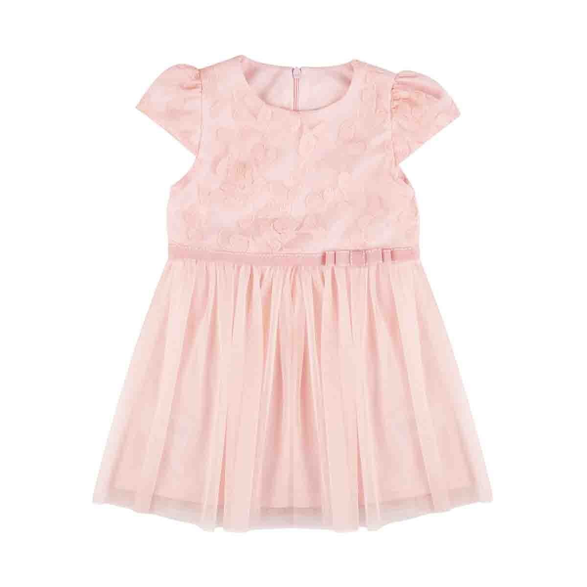 Vestido Manga Corta en Mesh Bordado Lets Go Baby 50919