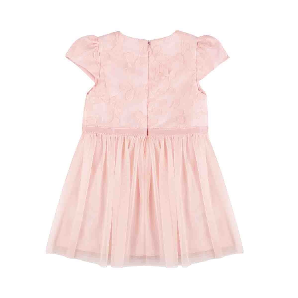 Vestido Manga Corta en Mesh Bordado Lets Go Baby 50919