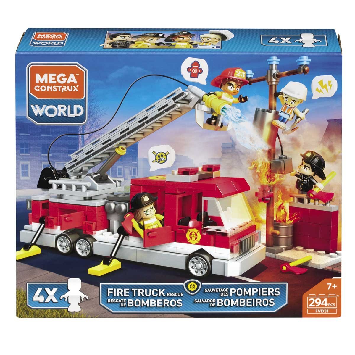 Mega Construx Camión de Bomberos Mattel