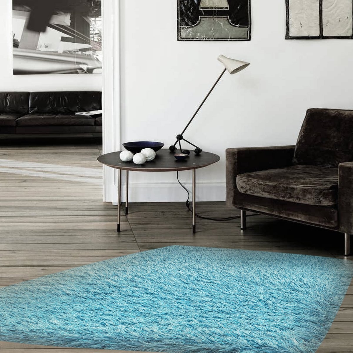 Tapete Decorativo Azul 120 X 180 Abbie Textiles
