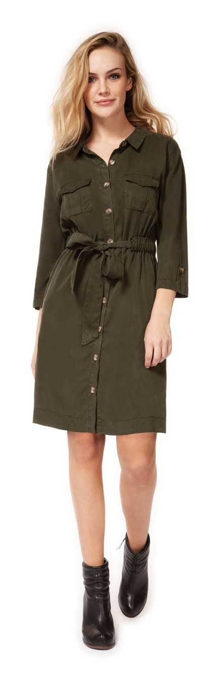 Vestido Cuello Camisero Dex para Dama