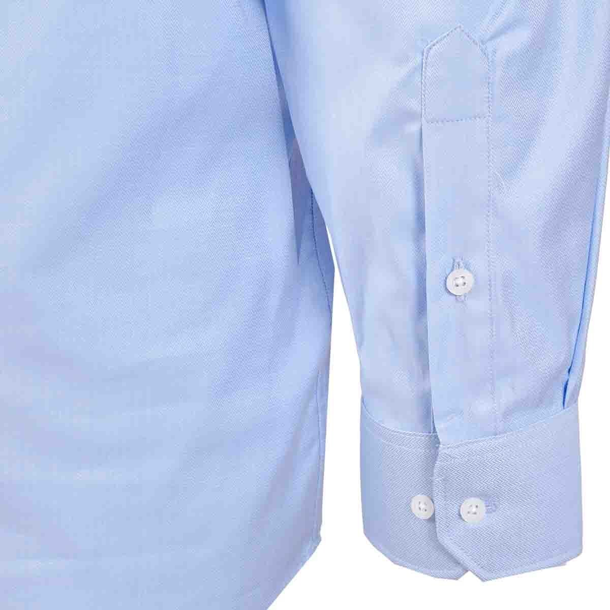 Camisa Manga Larga Azul Maquinilla John Henry para Caballero