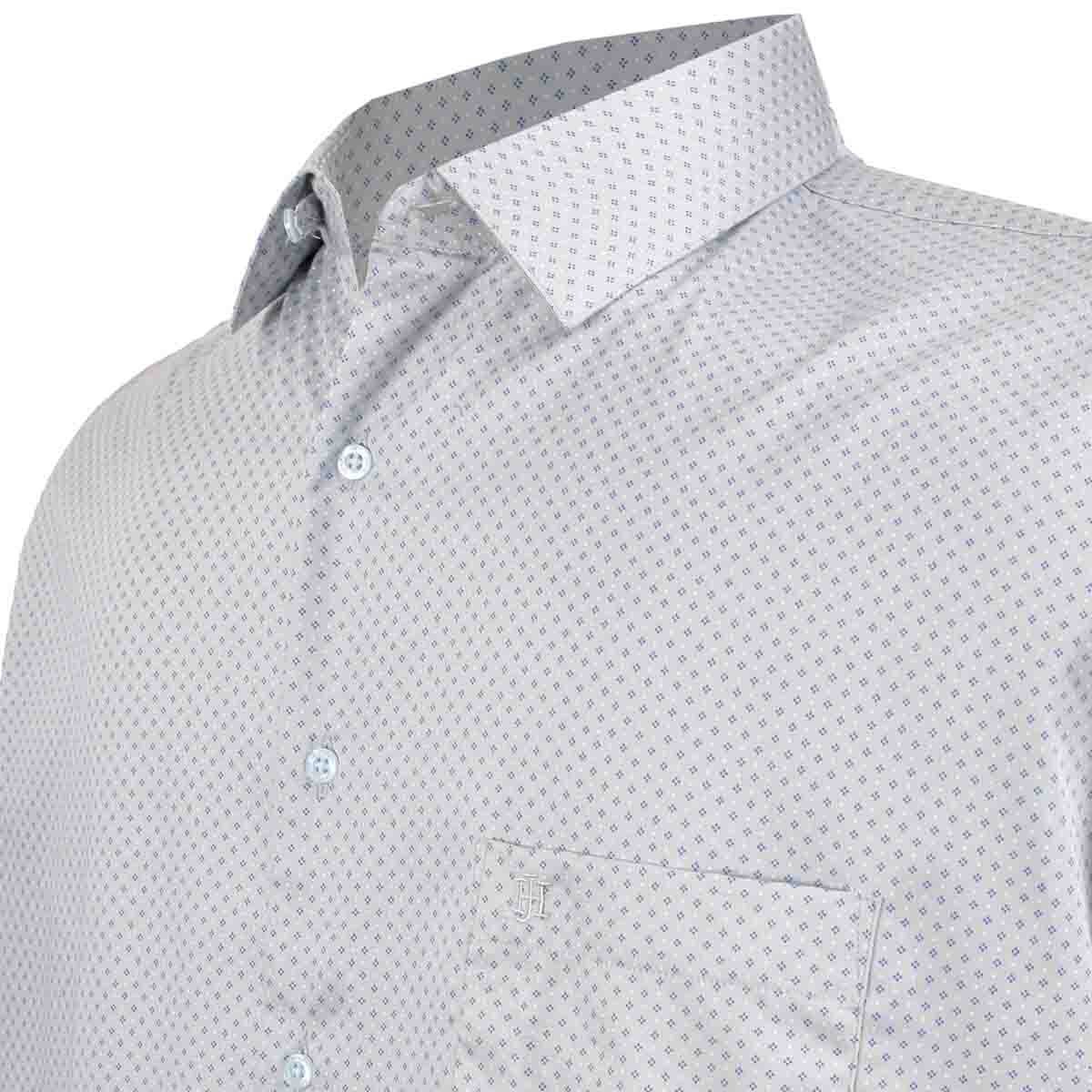 Camisa Manga Larga Gris Maquinilla John Henry para Caballero