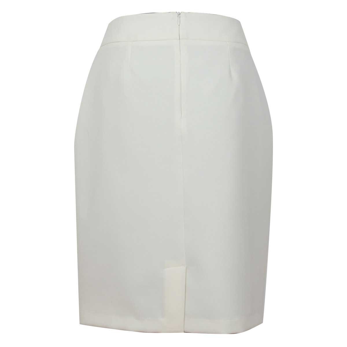 Falda Corta, Corte Recta Liso Office Cool