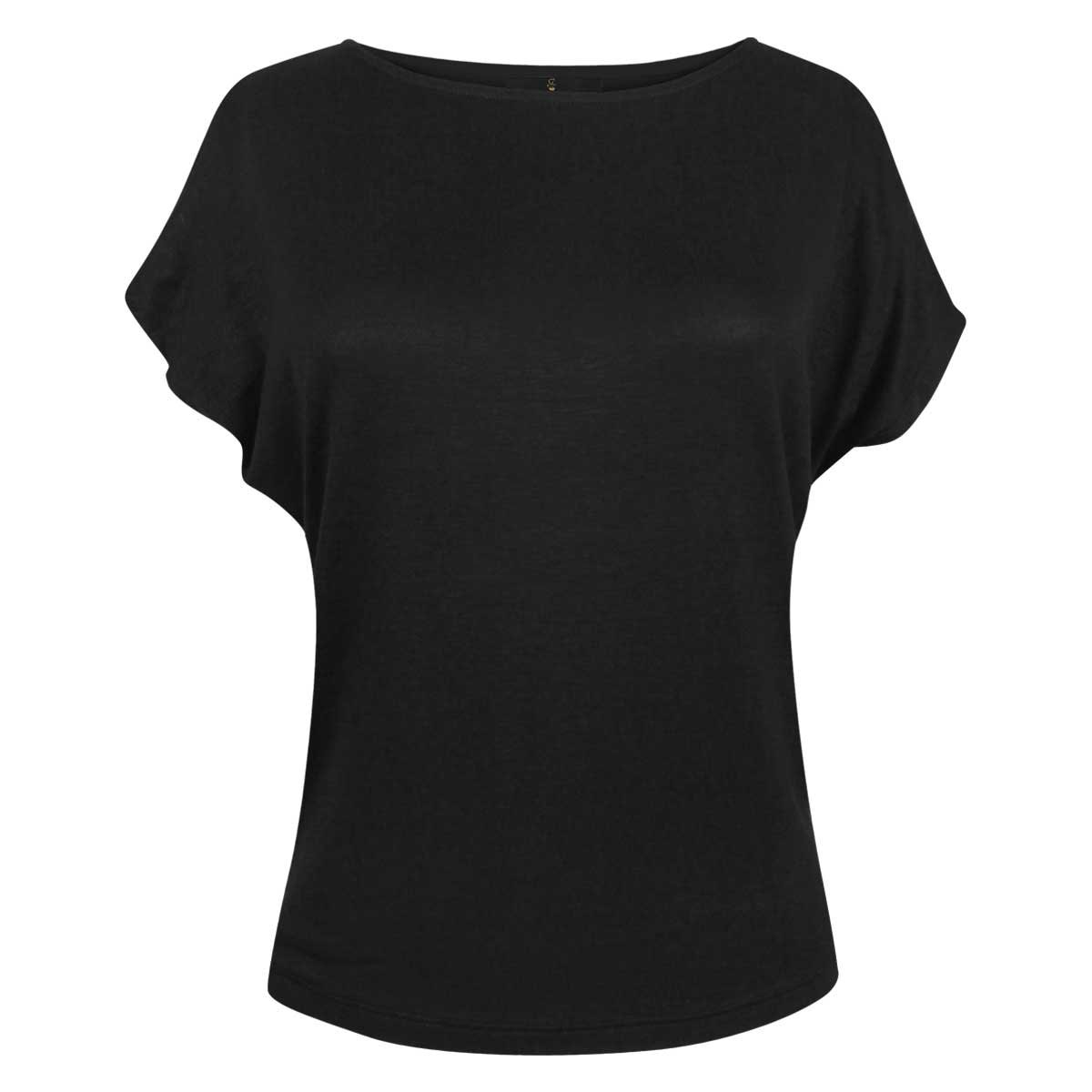 blusa negra manga corta