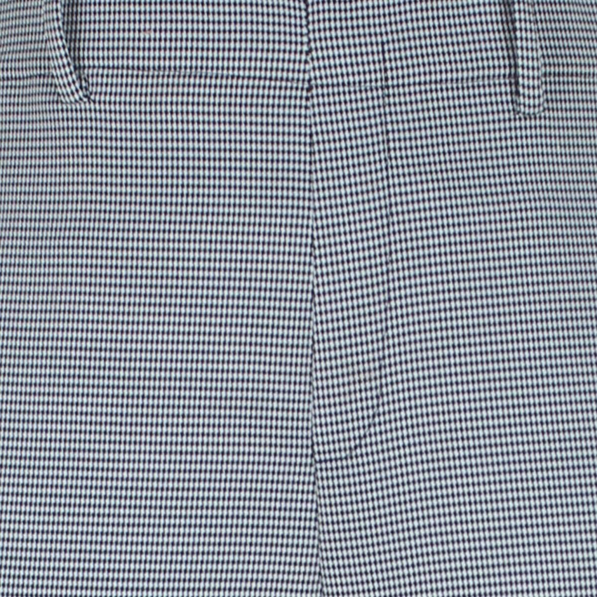 Pantalón Corte Recto Mini Cuadro con Presillas Office Cool