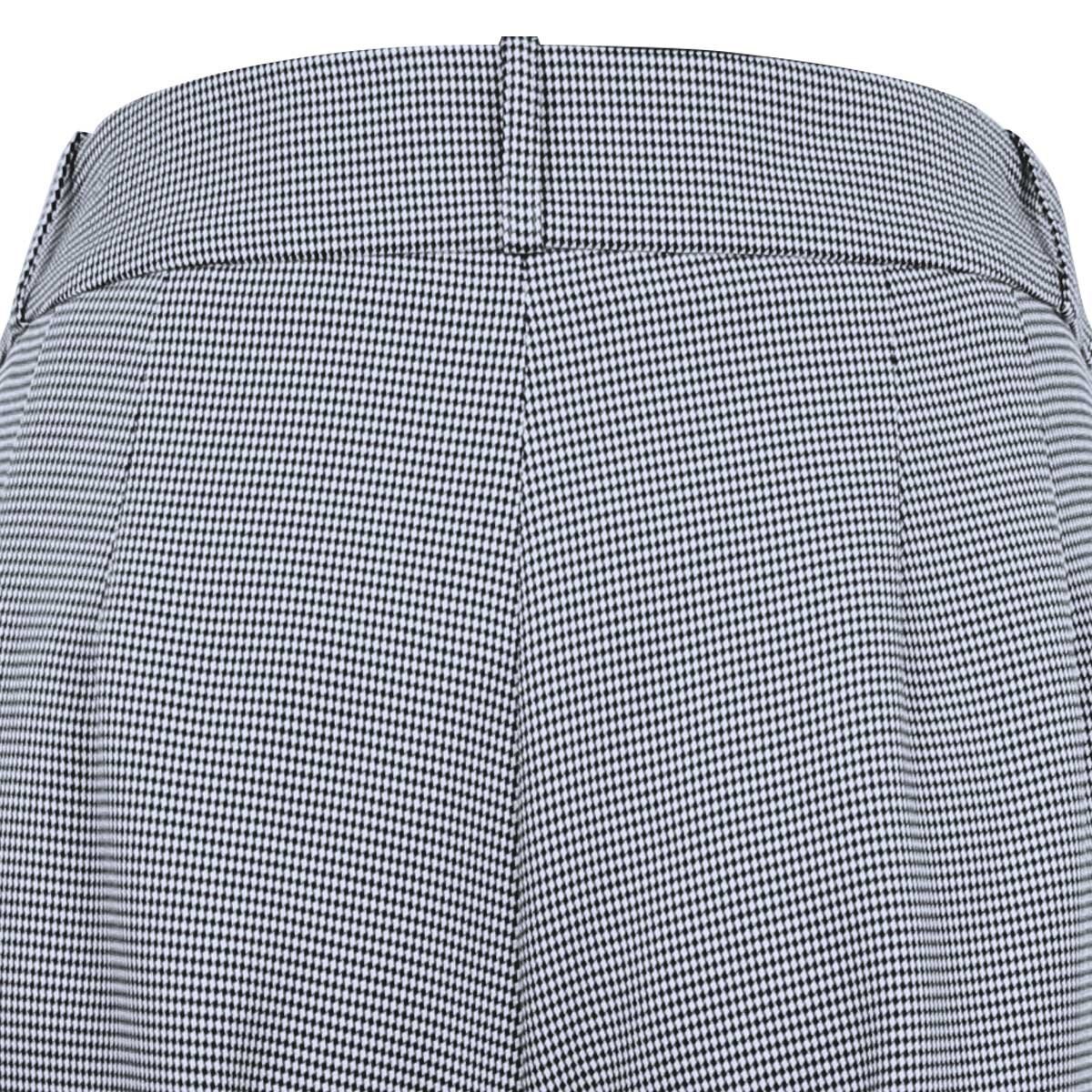 Pantalón Corte Recto Mini Cuadro con Presillas Office Cool