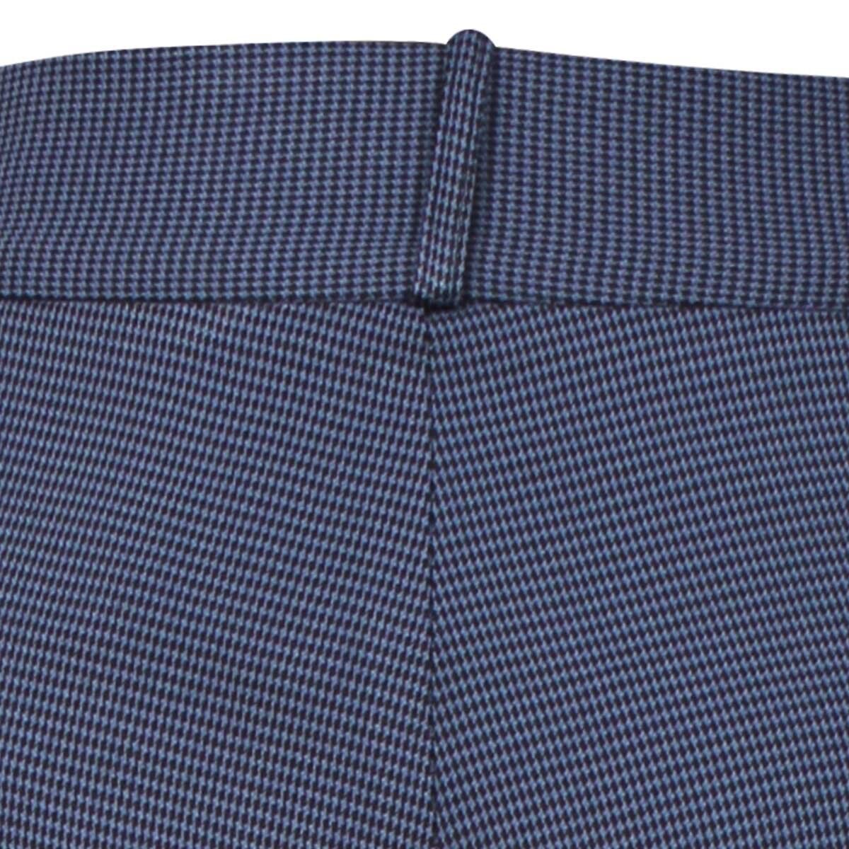 Pantalón Corte Recto Mini Cuadro con Presillas Office Cool