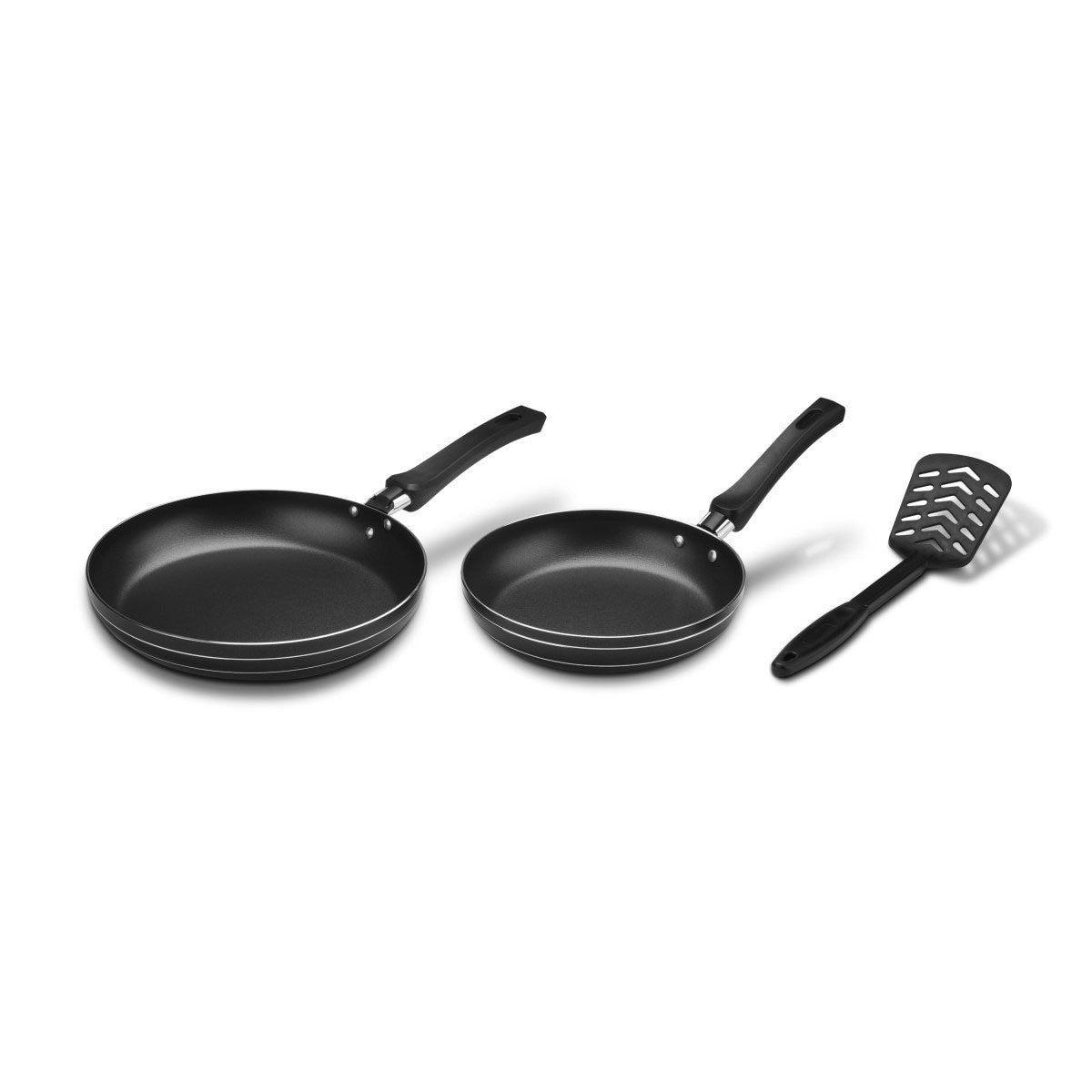 Juego de Sartenes 20-24 Cm Negro Lamex