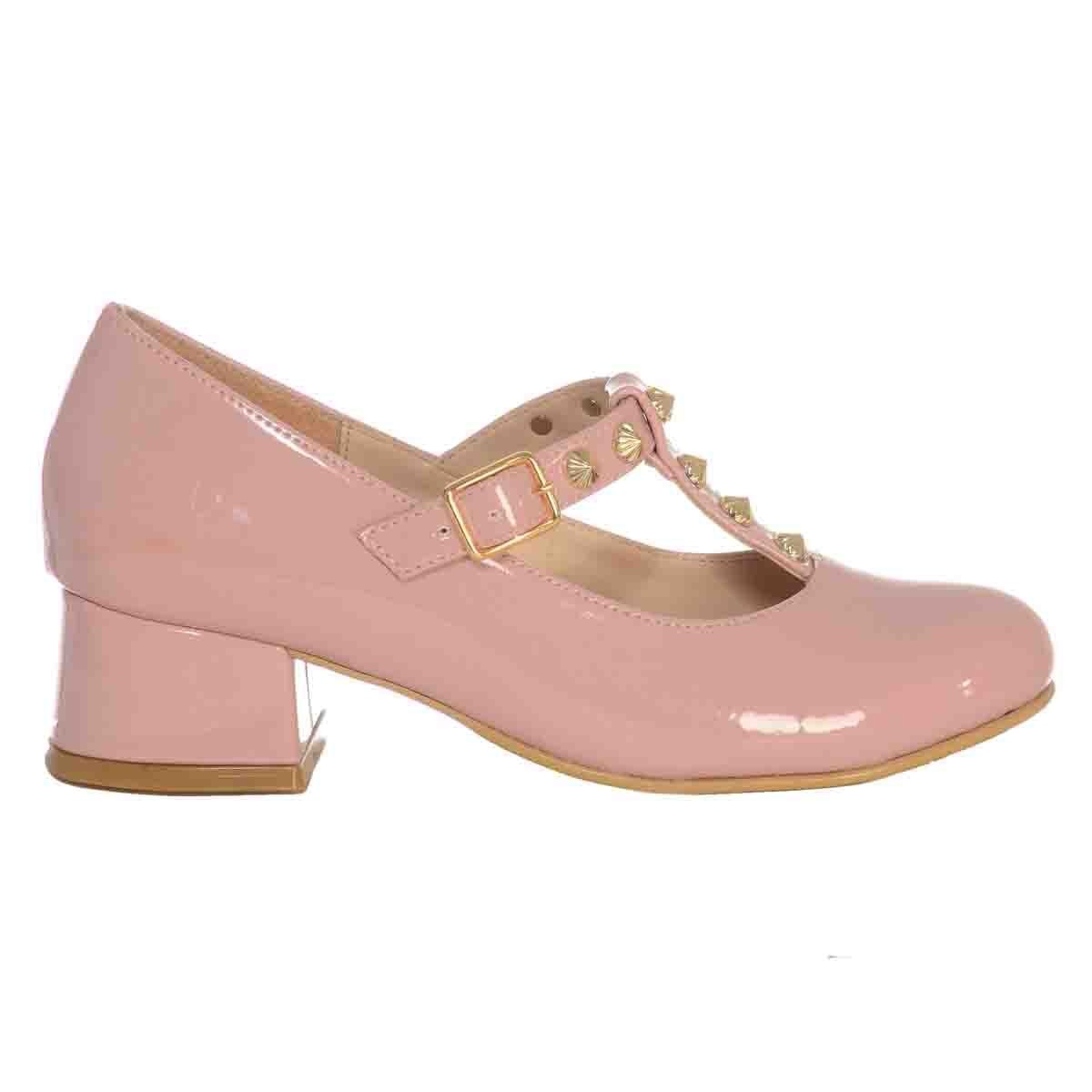 Zapatilla de Charol Rosa con Estoperoles Cristeen