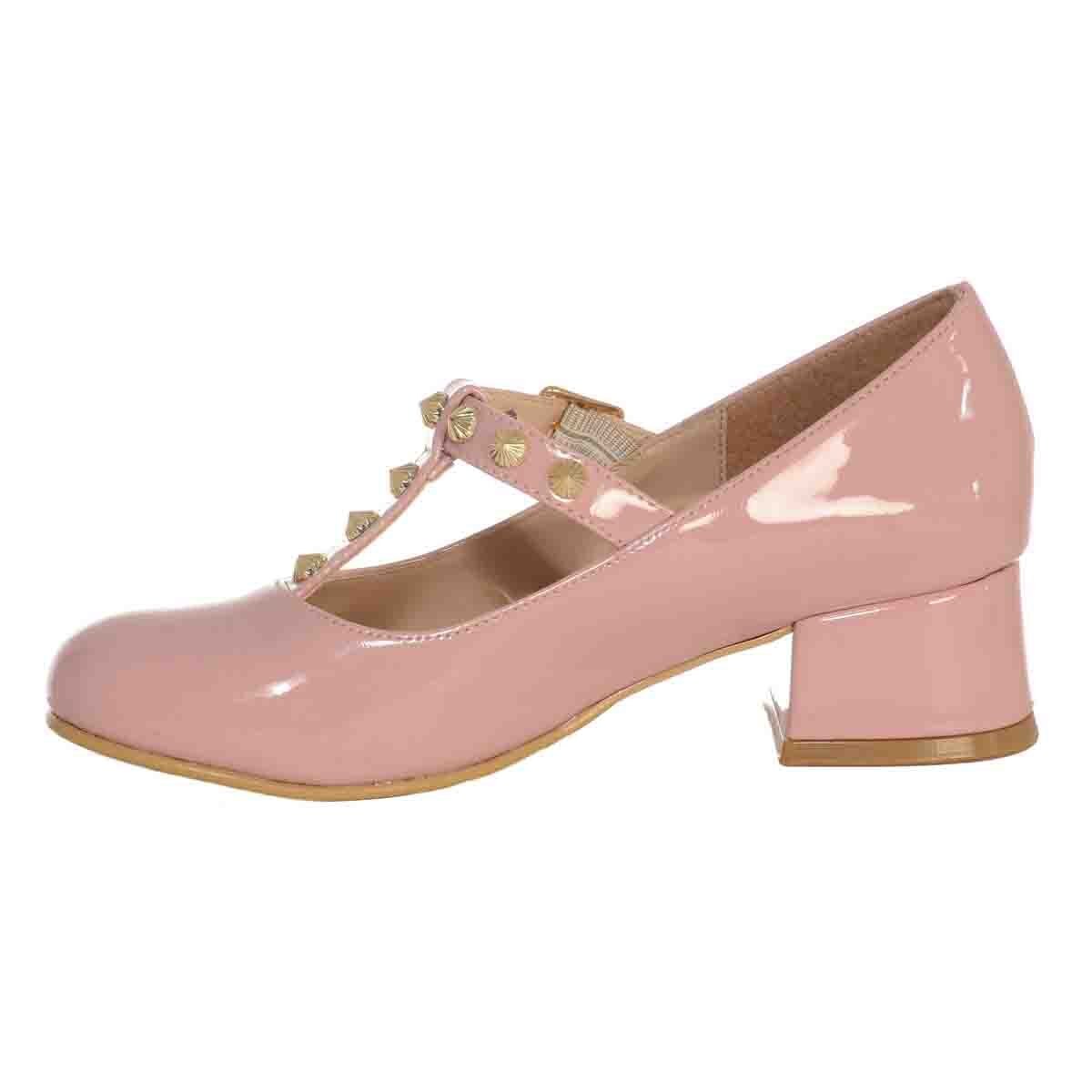 Zapatilla de Charol Rosa con Estoperoles Cristeen