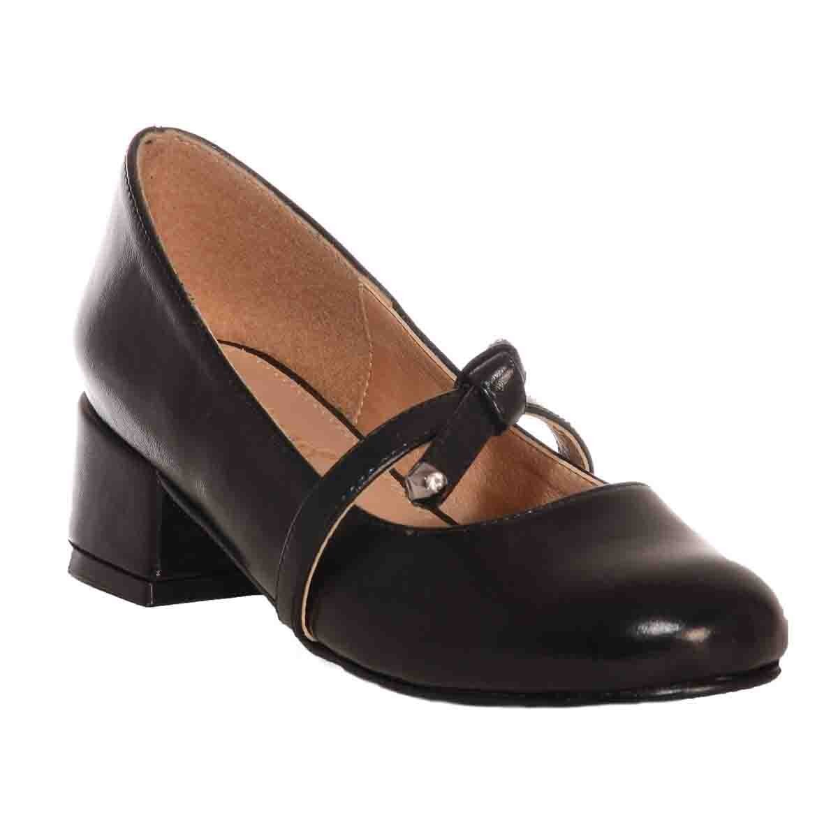 Zapatilla Cabra Tira Nudo Negro Cristeen