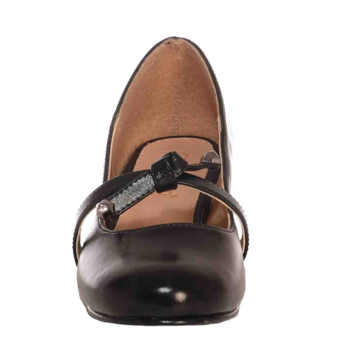 Zapatilla Cabra Tira Nudo Negro Cristeen