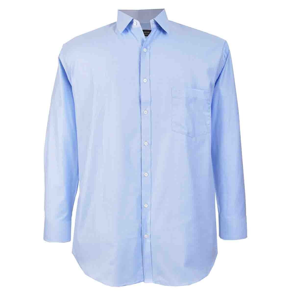 Camisa Manga Larga Azul Maquinilla John Henry para Caballero