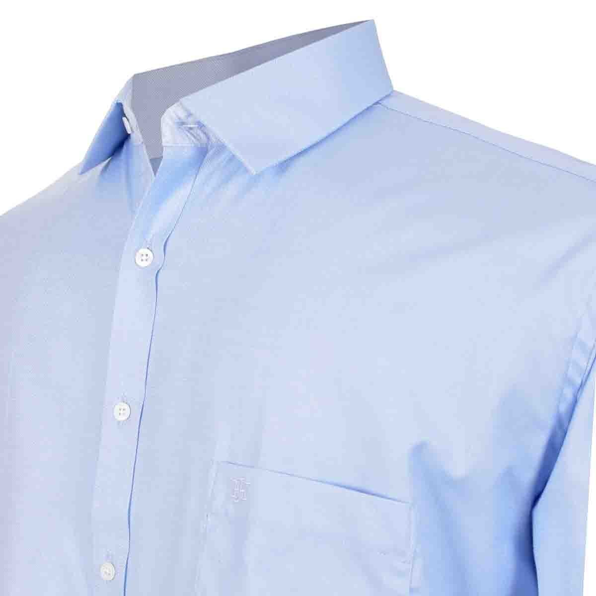 Camisa Manga Larga Azul Maquinilla John Henry para Caballero