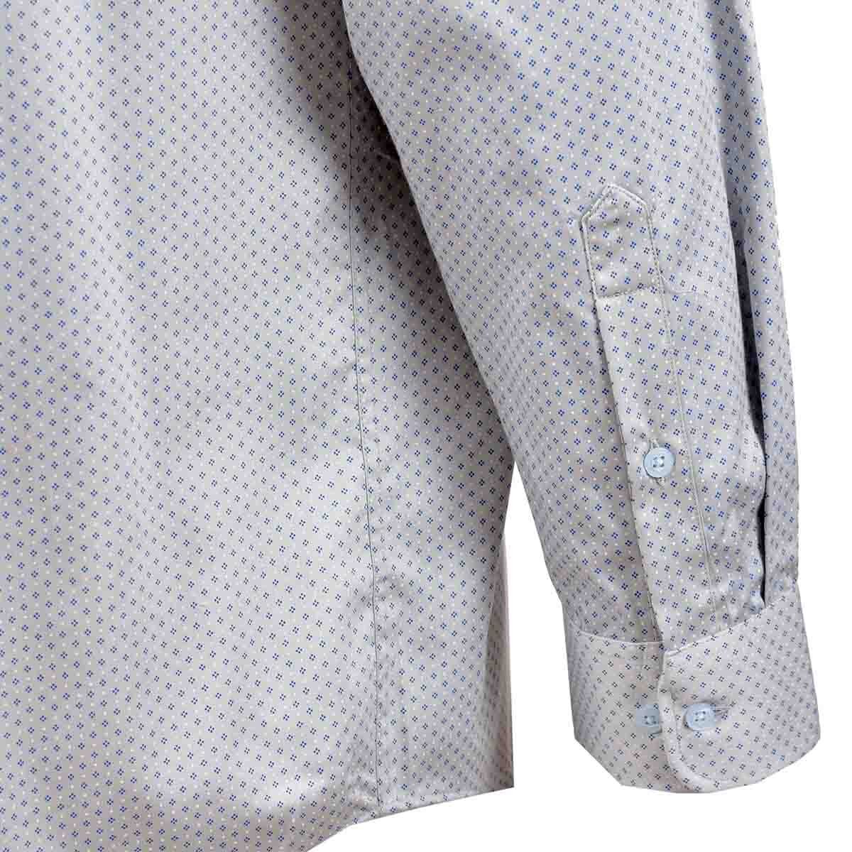 Camisa Manga Larga Gris Maquinilla John Henry para Caballero