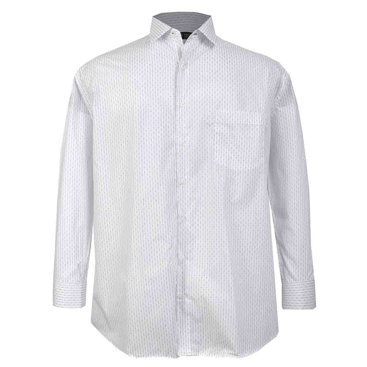 Camisa Manga Larga Blanca Estampada John Henry