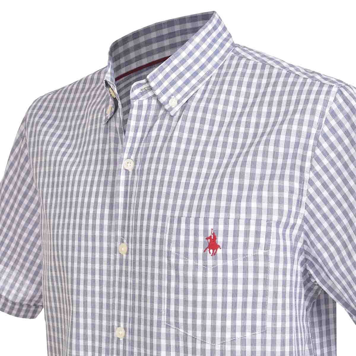 Camisa Manga Corta Azul Polo Club