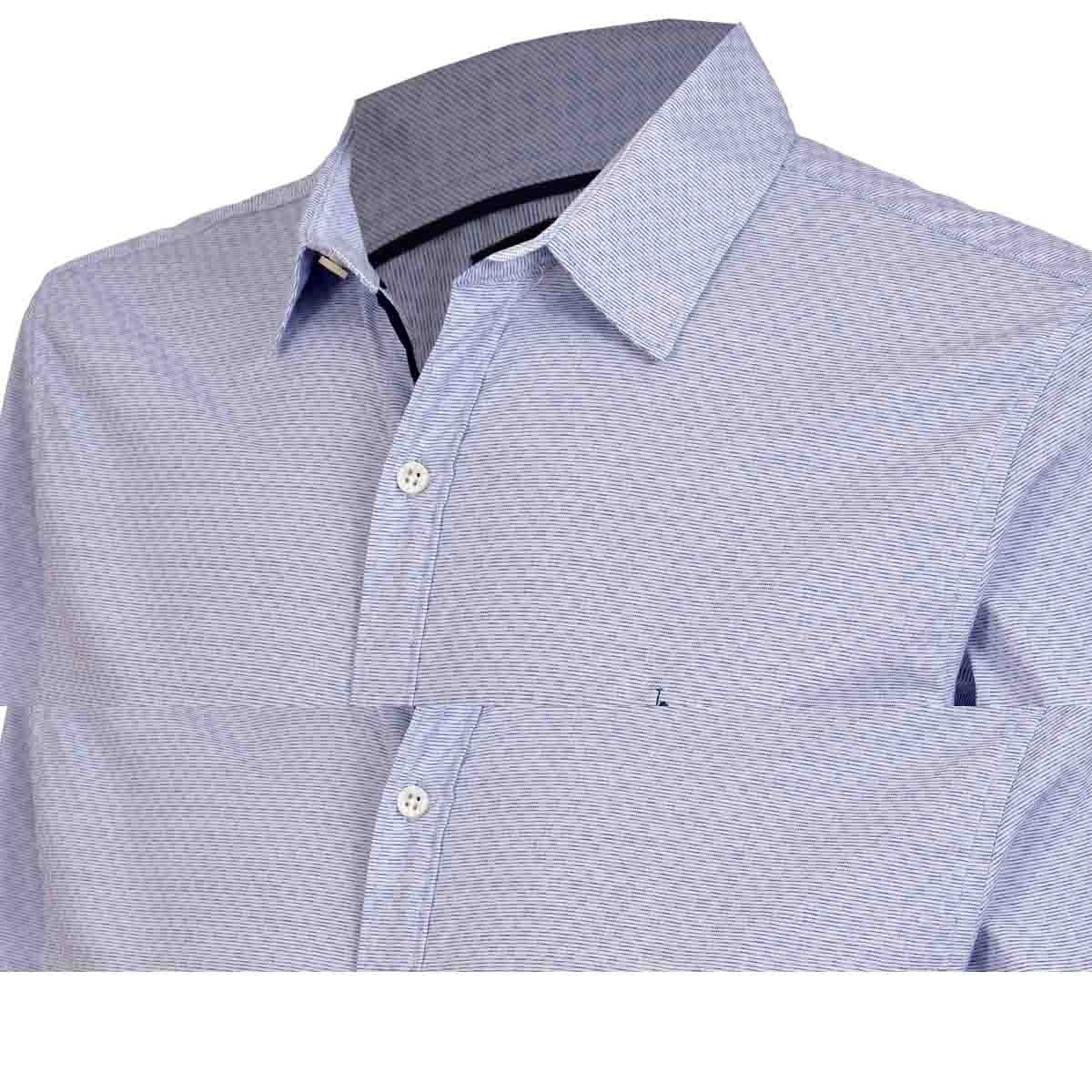 Camisa Manga Larga Slim Fit Azul Polo Club