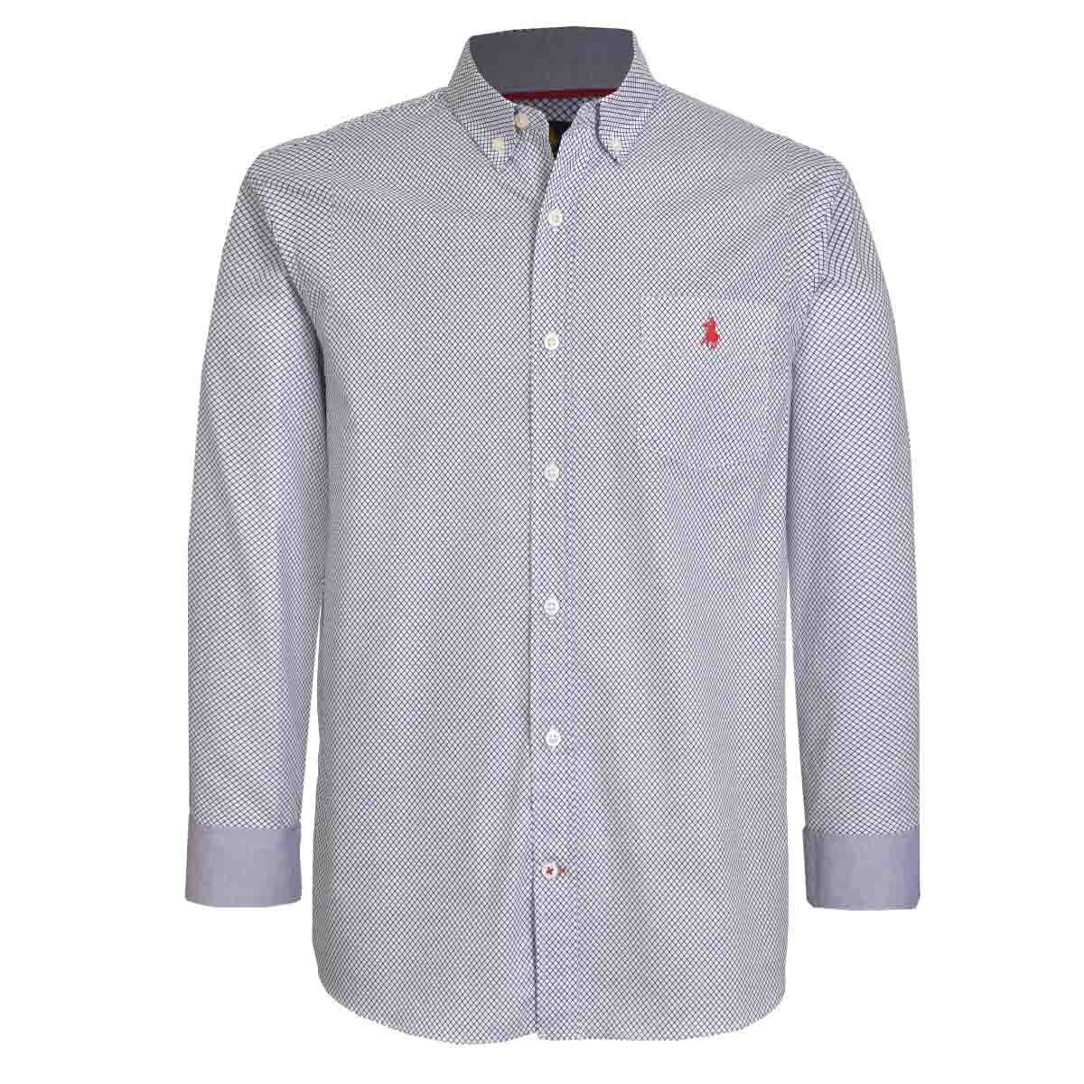 Camisa Manga Larga Azul Polo Club