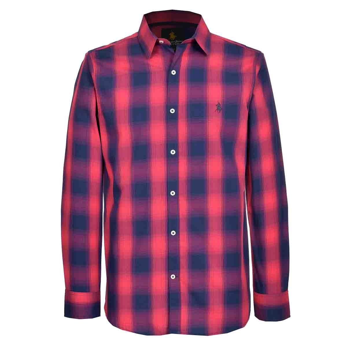 Camisa Manga Larga Slim Fit Rojo Polo Club