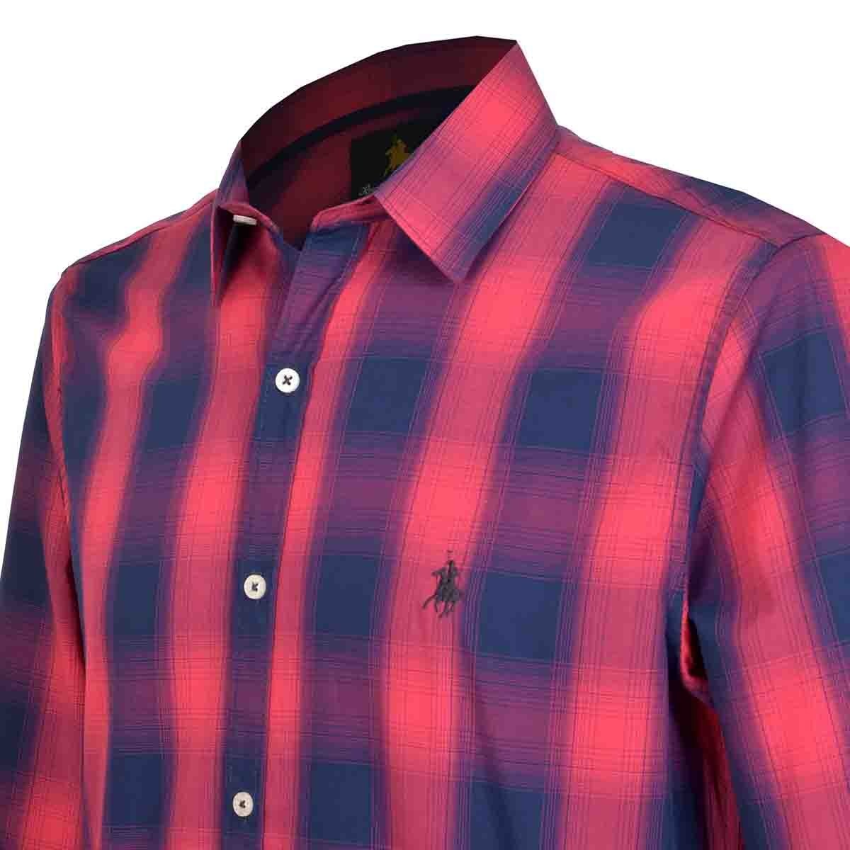 Camisa Manga Larga Slim Fit Rojo Polo Club