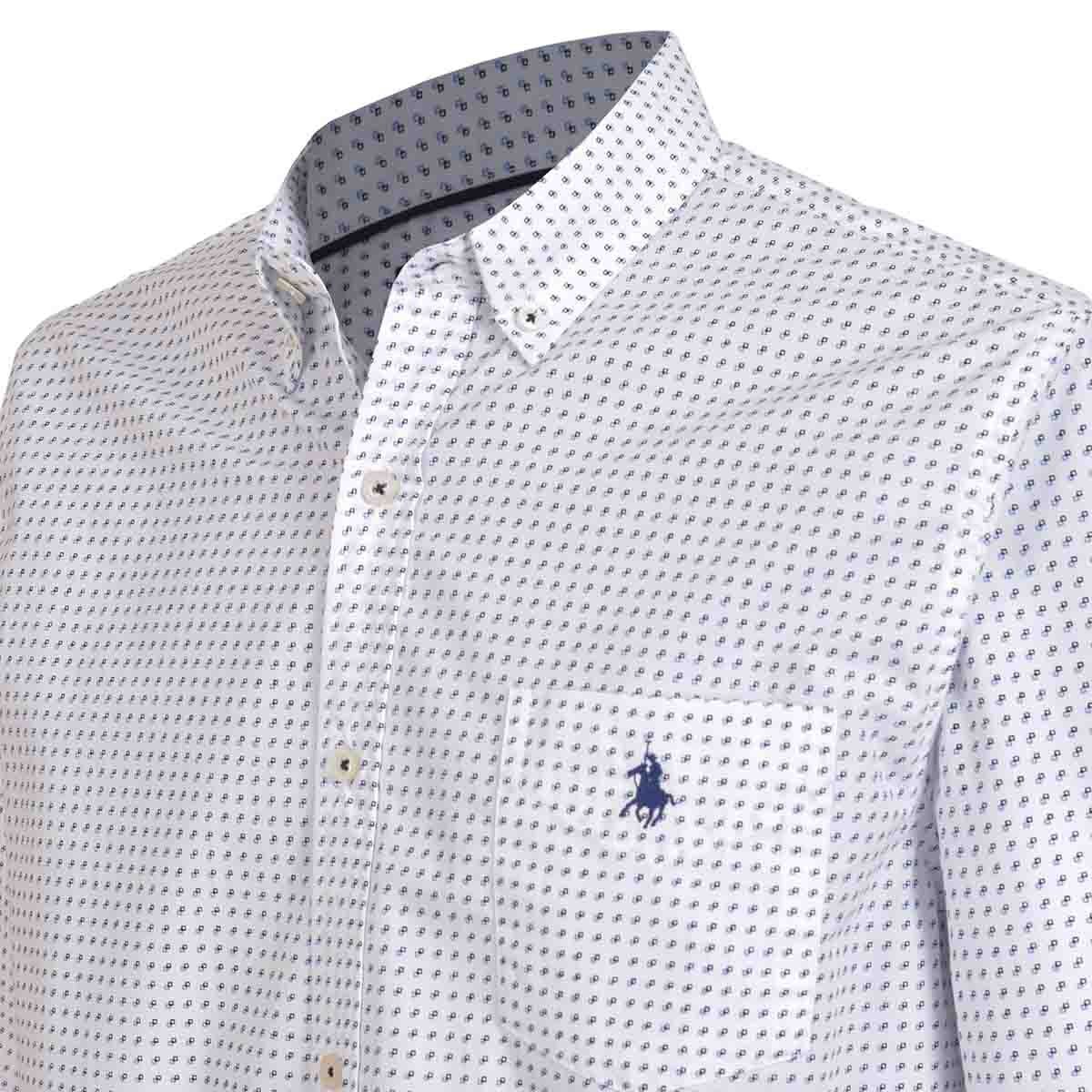 Camisa Manga Larga Estampada Blanco Polo Club