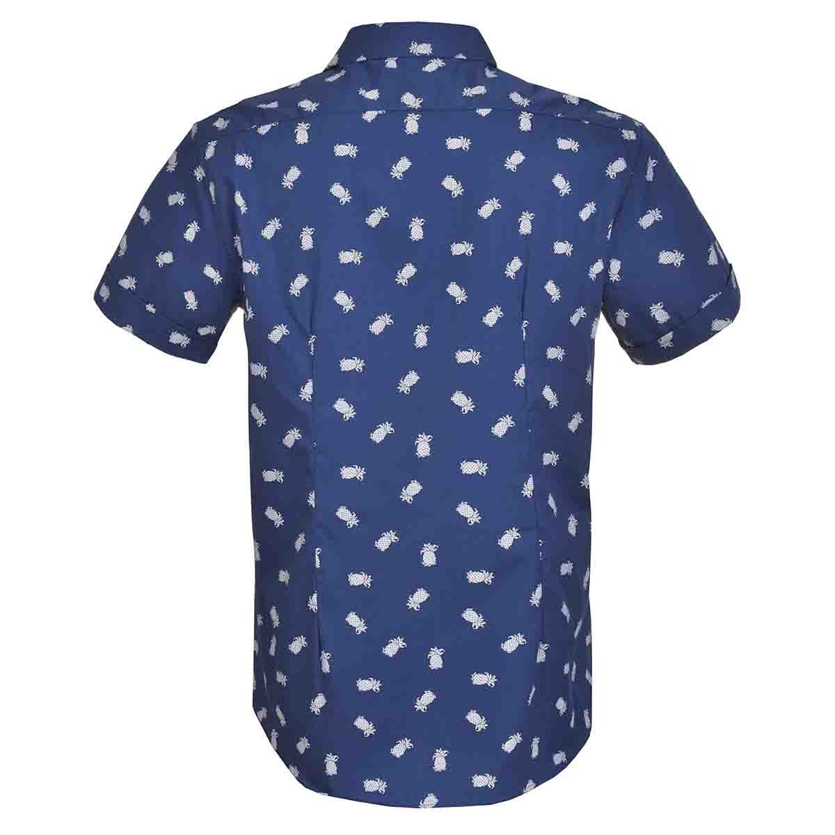 Camisa Manga Corta Slim Fit Marino Polo Club