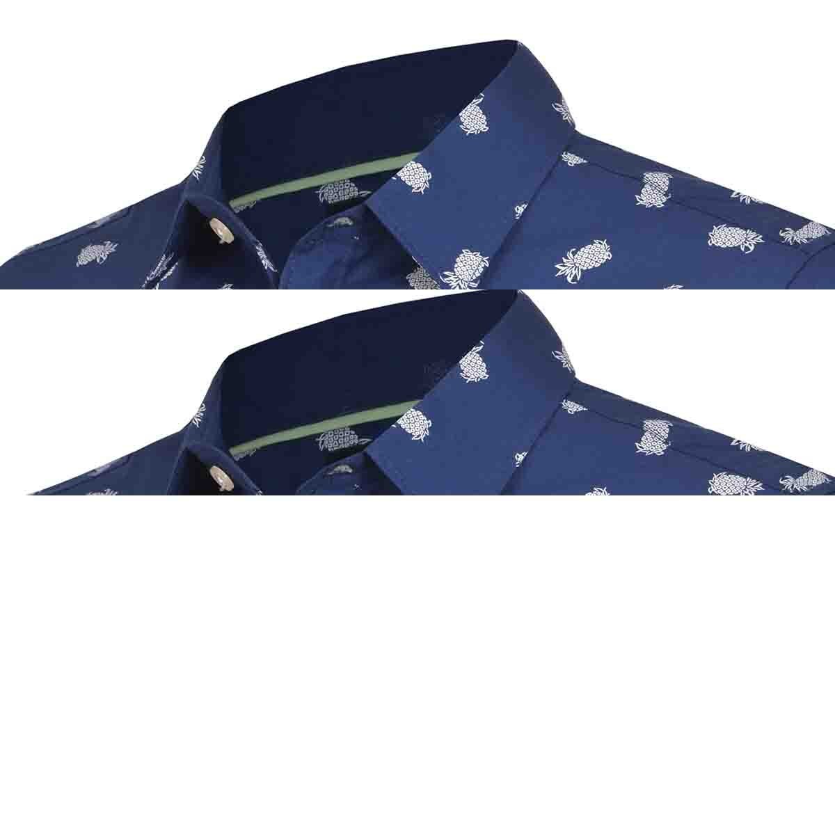 Camisa Manga Corta Slim Fit Marino Polo Club