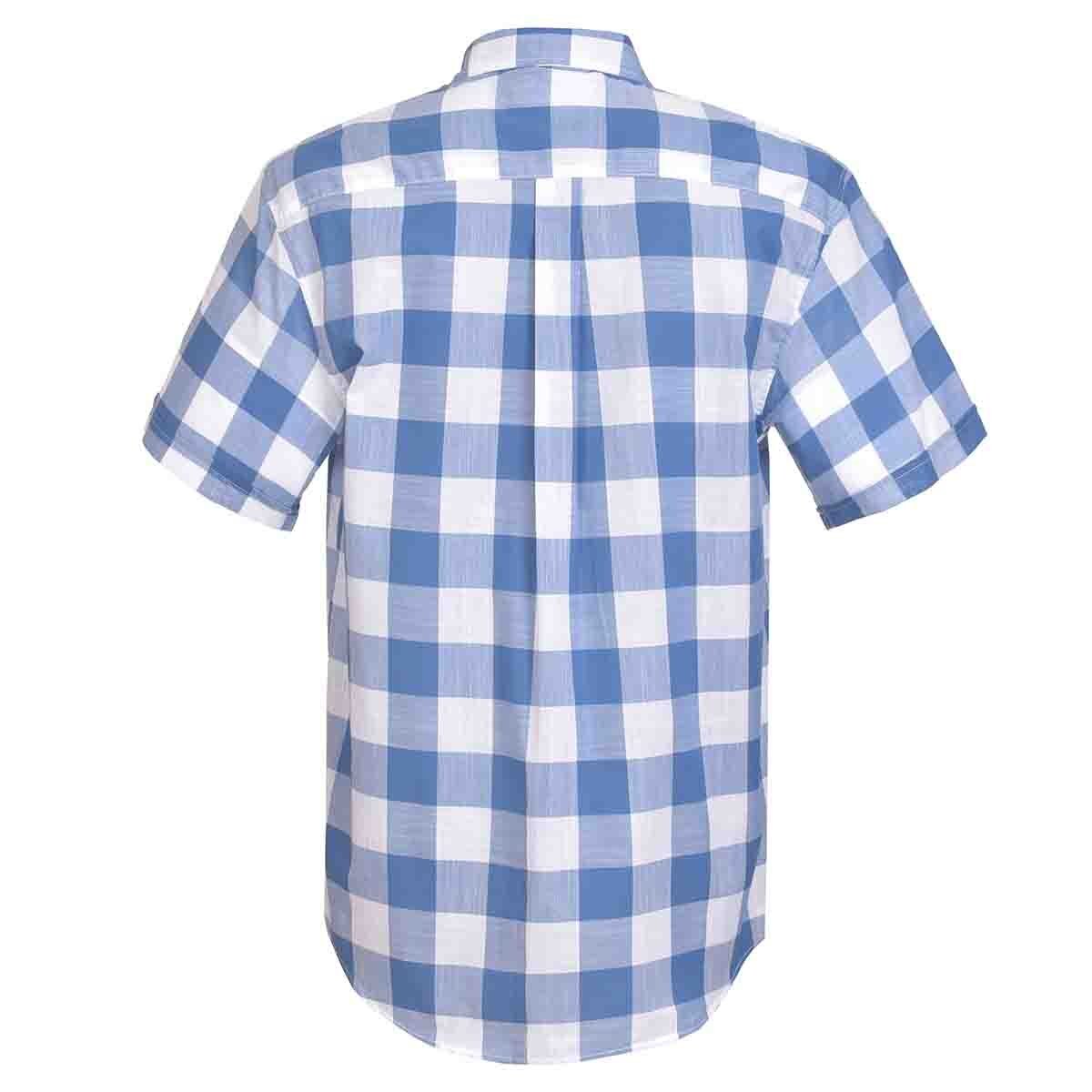 Camisa Manga Corta a Cuadros Azul Polo Club