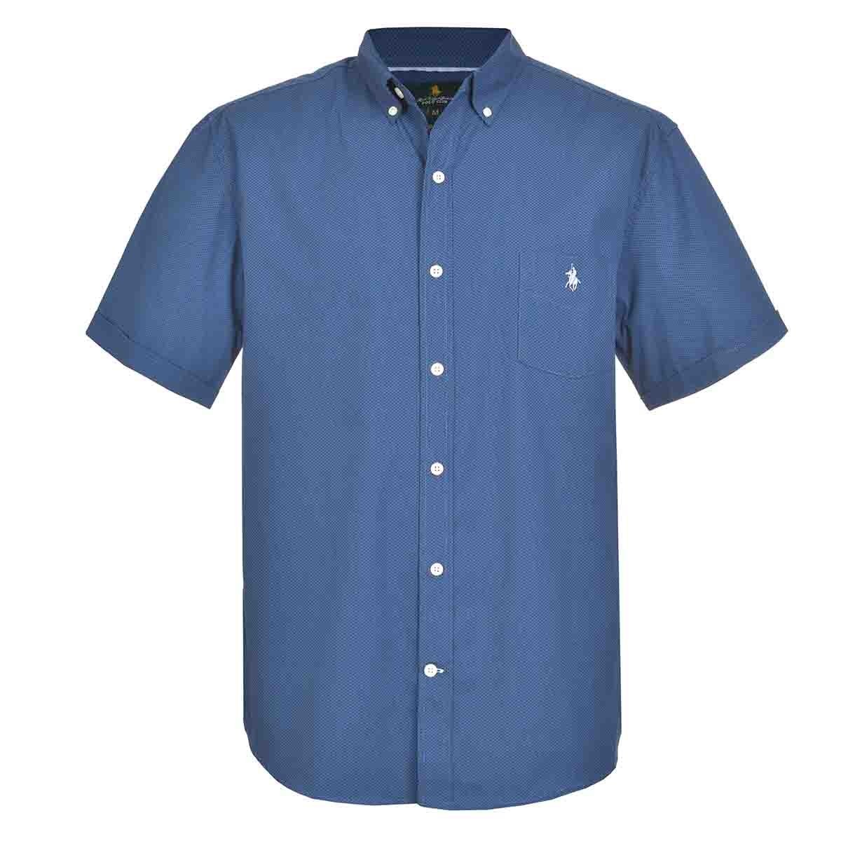 Camisa Manga Corta Estampada Azul Polo Club
