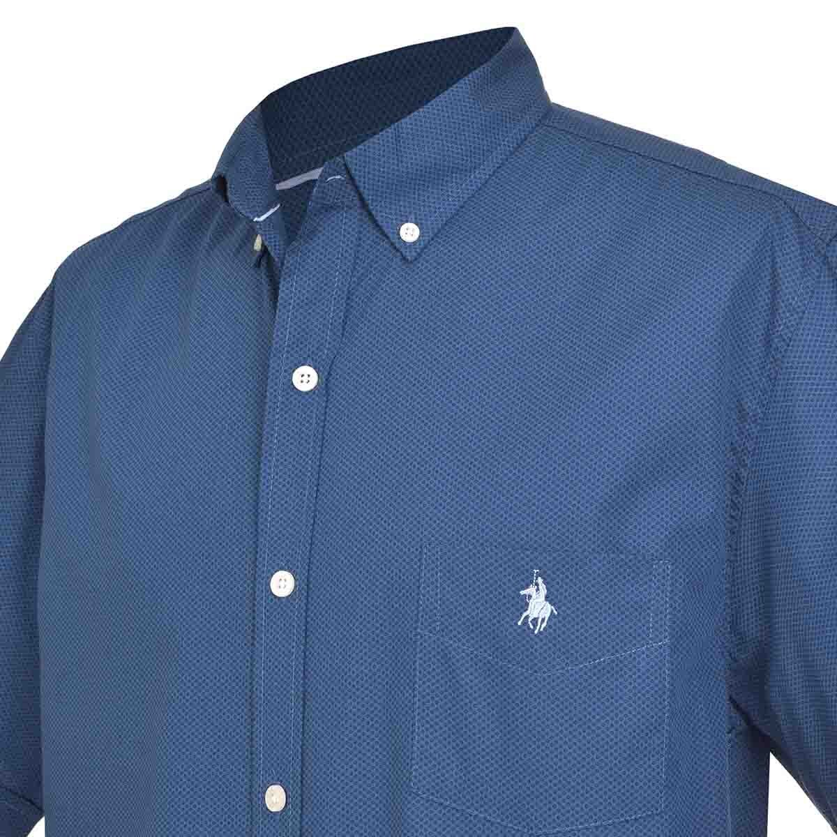 Camisa Manga Corta Estampada Azul Polo Club