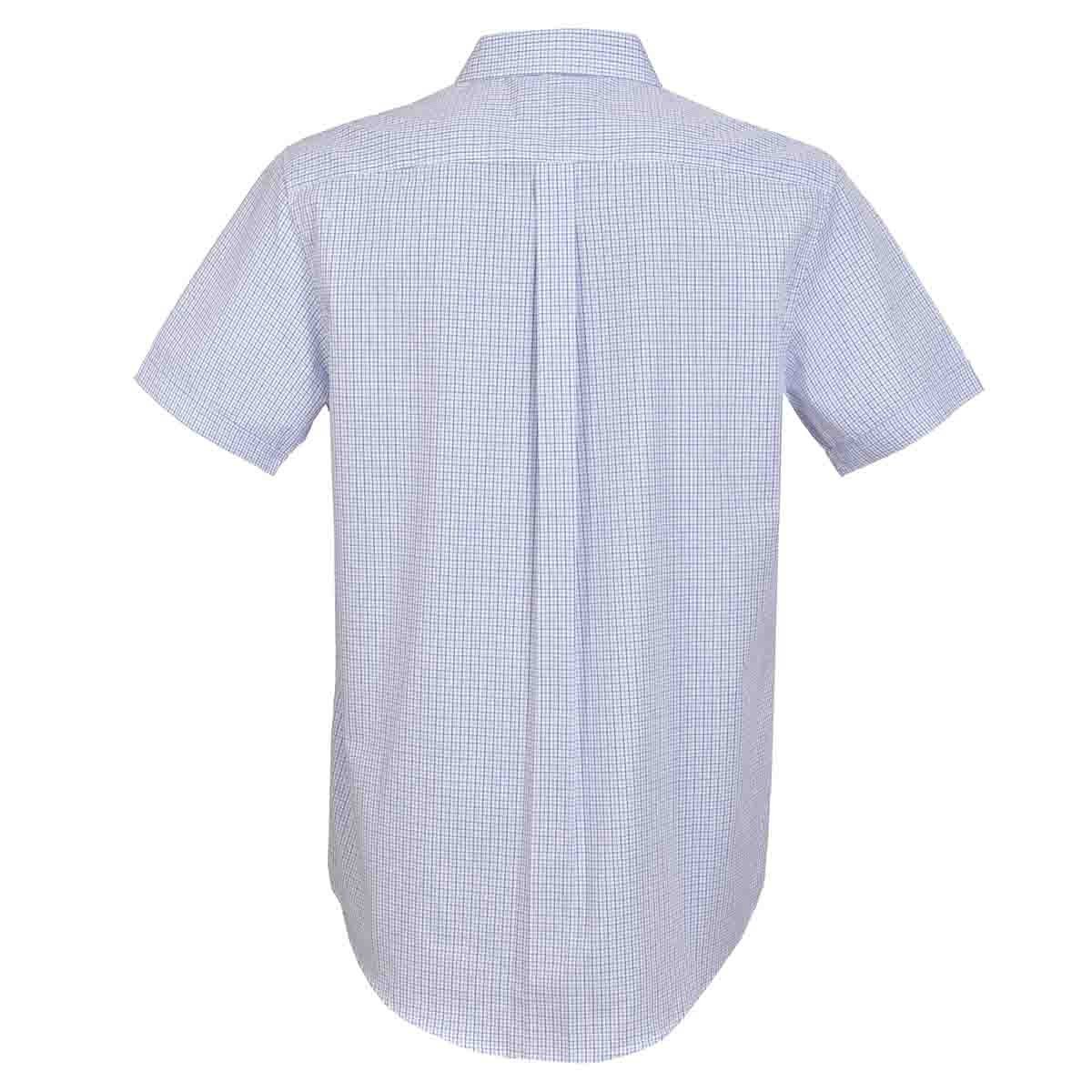 Camisa Manga Corta a Cuadros Azul Polo Club