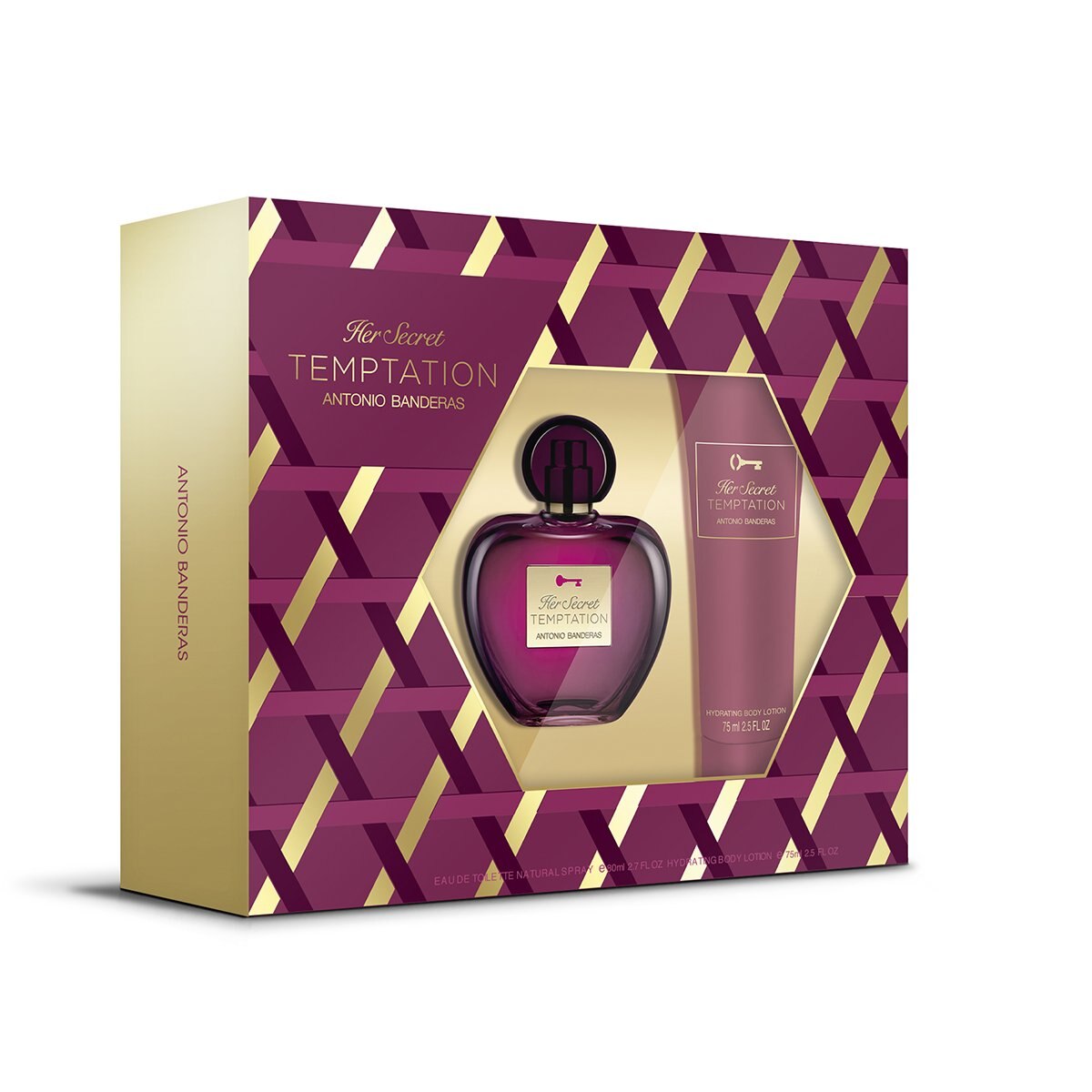 Estuche para Dama Antonio Banderas Her Secret Temptation Edt 80Ml + Bodylotion 75Ml
