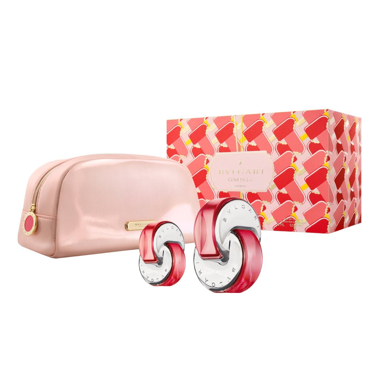 Estuche para Dama Bvlgari Omnia Coral Edt 65 Ml + 15 Ml + Pouch