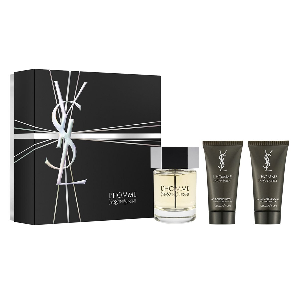 Estuche para caballero ysl l\'homme edt 100 ml + shower gel + baume