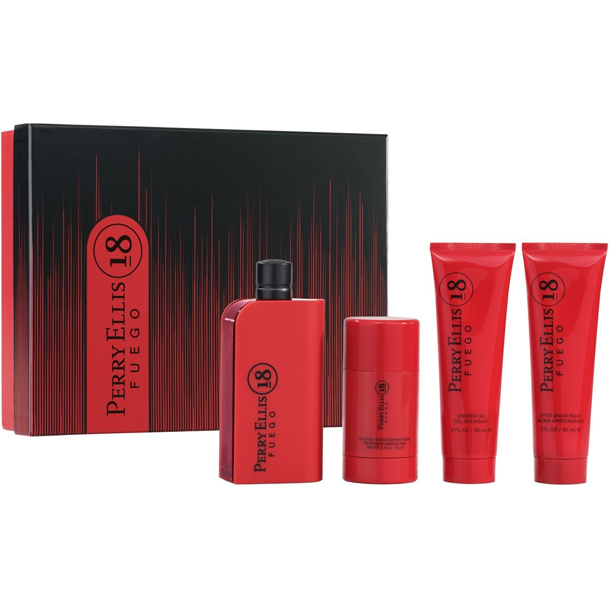 Estuche para Caballero Perry Ellis 18 Fuego 4 Piezas Edt 100 Ml